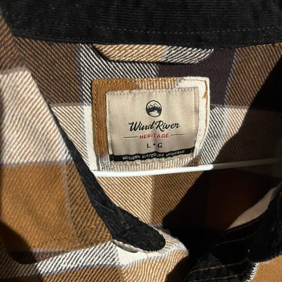WindRiver Heritage Flannel Shirt – Brown & Cream Plaid (Men’s L) - Picture 3 of 3